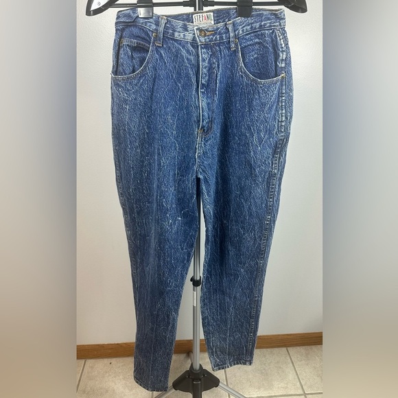 Vintage 80s Stefano International High Rise Denim Jeans Acid Wash size 16 - Picture 1 of 5